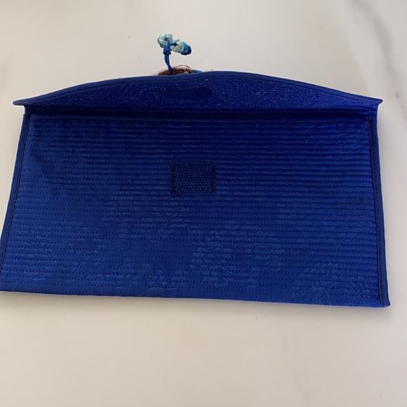 Royal blue Asian print wallet - Picture 5 of 8